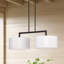 Grand lustre linéaire noir 2 lumières Ackley-164975932