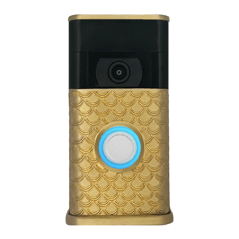 Scales Video Doorbell Cover (Ring 2nd Gen Compatible), Satin Brass