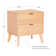 Mathiatis Mid Century 2 Drawer Ash Veneer Nightstand