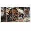 «Brown Rustic Barrels Charm IV», ensemble d'art mural sur toile rustique-892395640