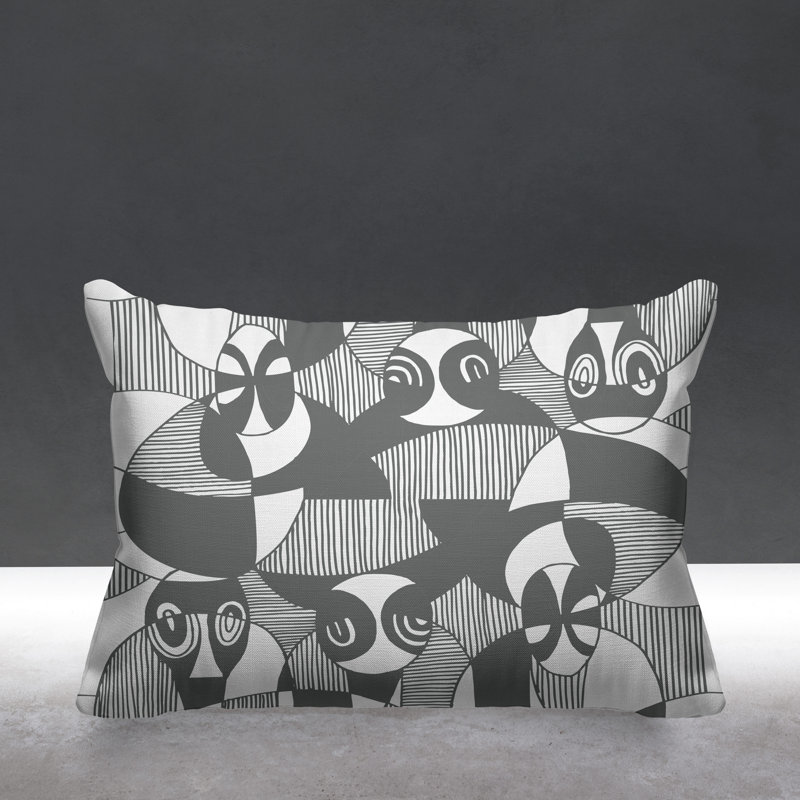 Housse de coussin d'extérieur et insert, gris
