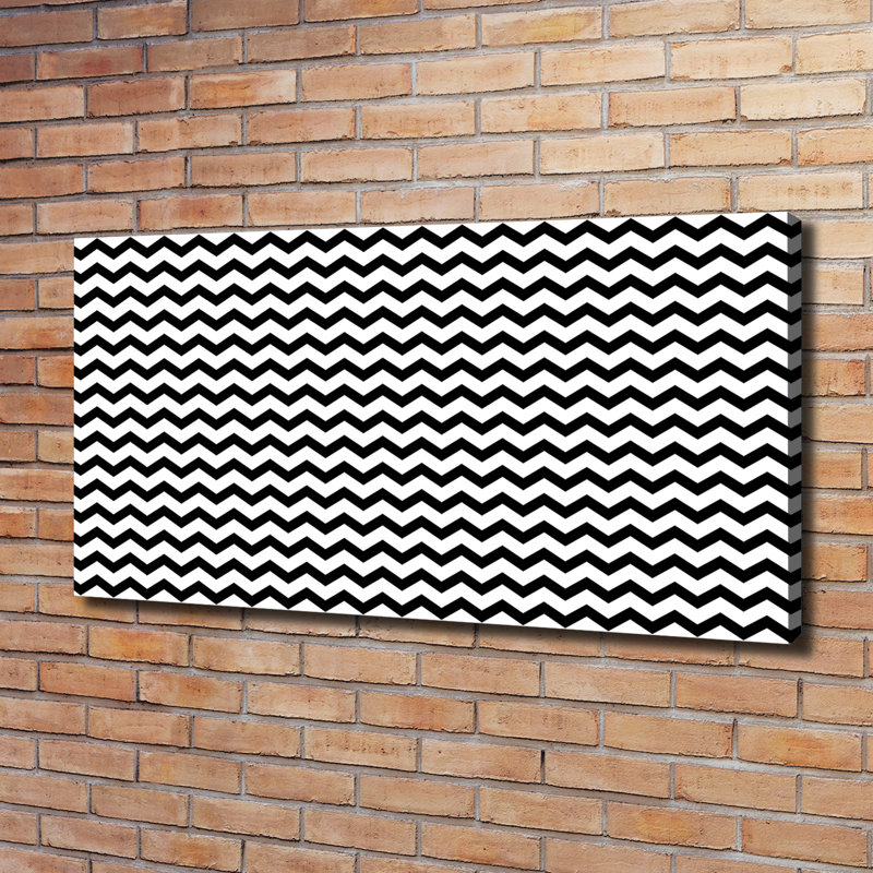 Zigzags 1 Piece Wrapped Canvas Wall Art