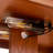 American Retro Style Glass Cabinet, Adjustable Shelves, - Tip Device, Kitchen Curio, Internal Lighting, Mirrored Back, Home Ambiance