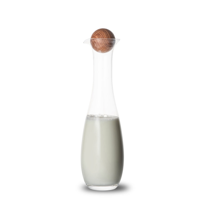 Carafe nature / bouteille avec bouchon en chêne