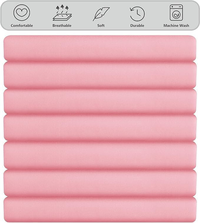 Ranarda Cotton Blend Percale Flat Sheet, Double (4'6), Pink