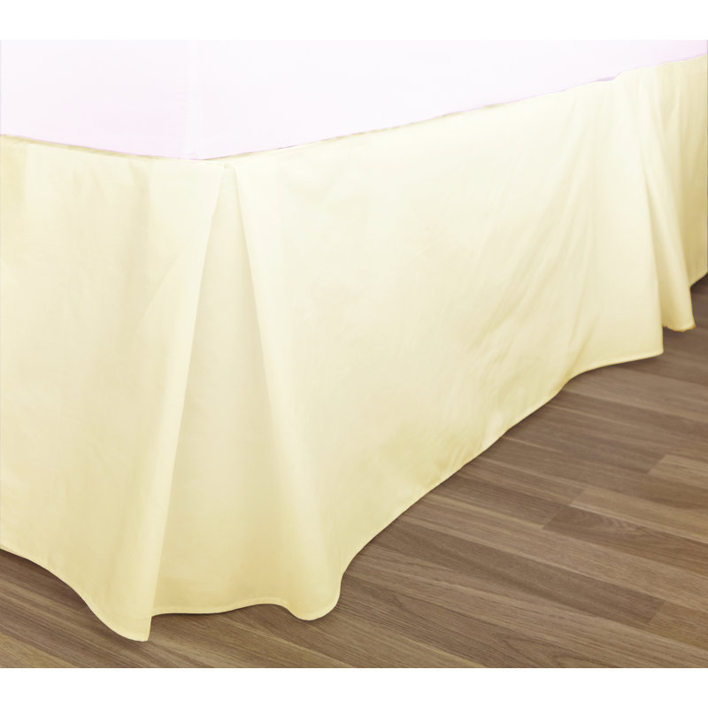 Pleated Bed Skirt, Single (3'), Ivory