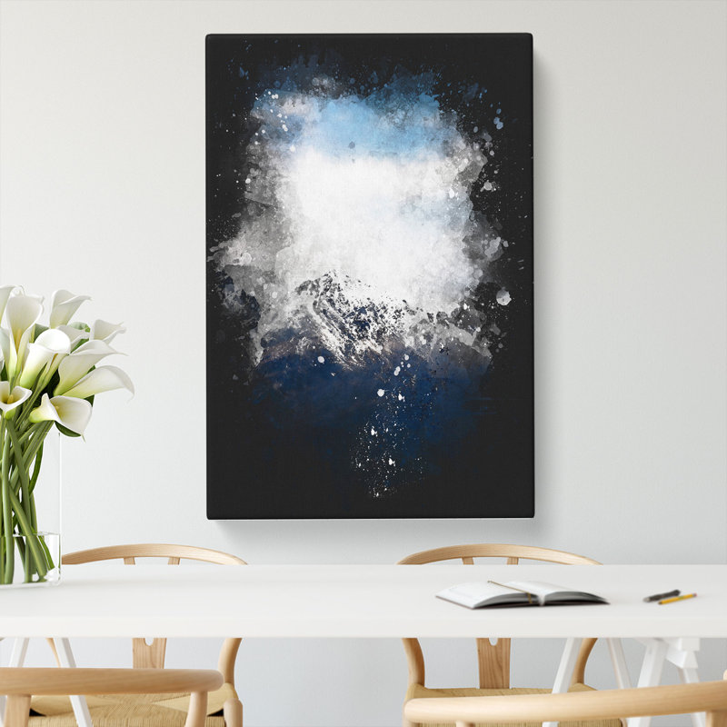 New Zealand Mountain Tops - Wrapped Canvas Painting, 60cm H x 40cm W x 3cm D