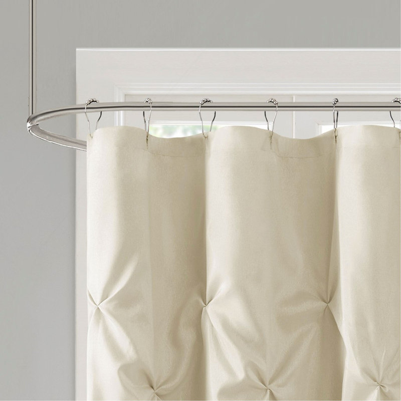 Rideau de douche capitonné semi-transparent, Beige
