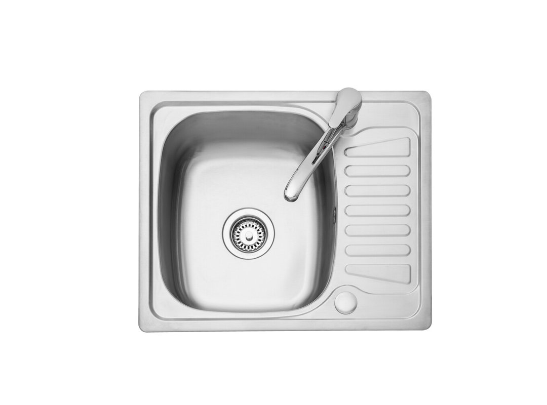Compact Round single bowl reversible sink