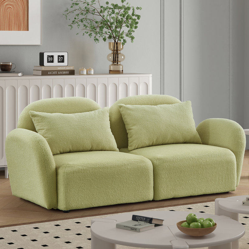 Navaeha 66.85'' Reception Loveseat, Green