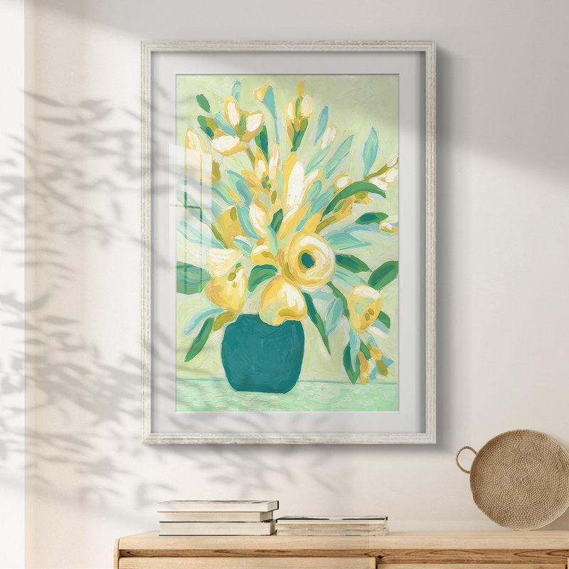 Menthe et soleil II - impression encadrée, H 25,5 po x l 17,5 po, Blanc