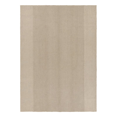 Rug & Kilim’S Contemporary Kilim With Textural Beige Stripes