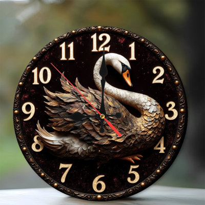 Swan Wall Decor Clock