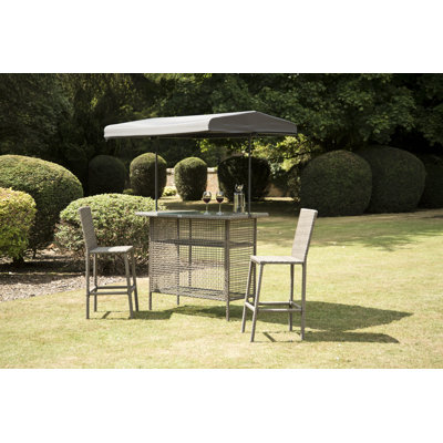 Islam Dakota Fields Bar Set with Polyrattan Outer Material