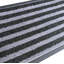 Tapis de porte polyvalent gris et noir à rayures