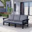 Zolah 3-Person Outdoor HDPE Seating Group with Cushions-1229445045-1229445044