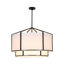 Lustre tambour 6 niveaux en tissu