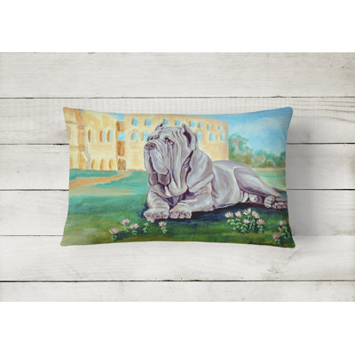 Neapolitan Mastiff Outdoor Reversible Throw Pillow
