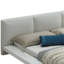 Ensemble de chambre à coucher 4 pièces Raki, profil bas, rembourrage en similicuir, blanc-111570827