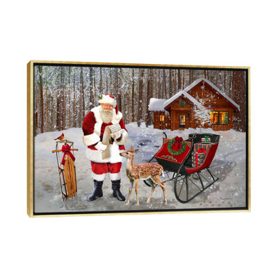 «A Message For Santa», reproduction d'art sur toile encadrée