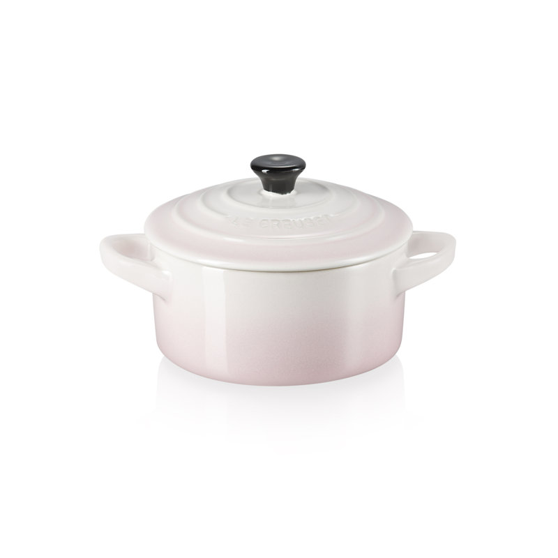 Le Creuset Stoneware Petite Round Casserole, Shell Pink