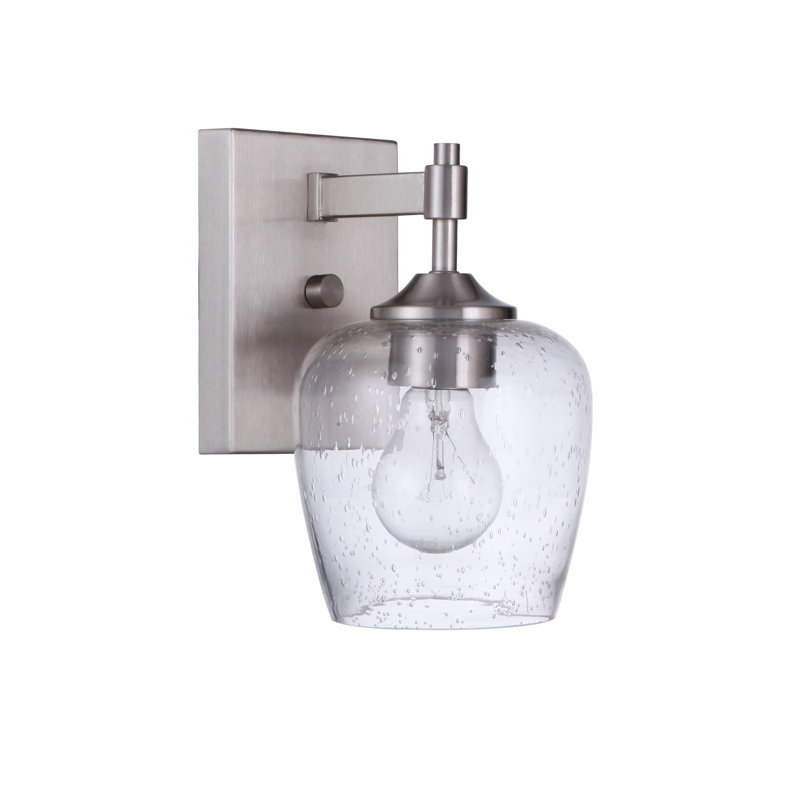 Applique murale à bras 1 lumière Hardouin, Nickel poli brossé