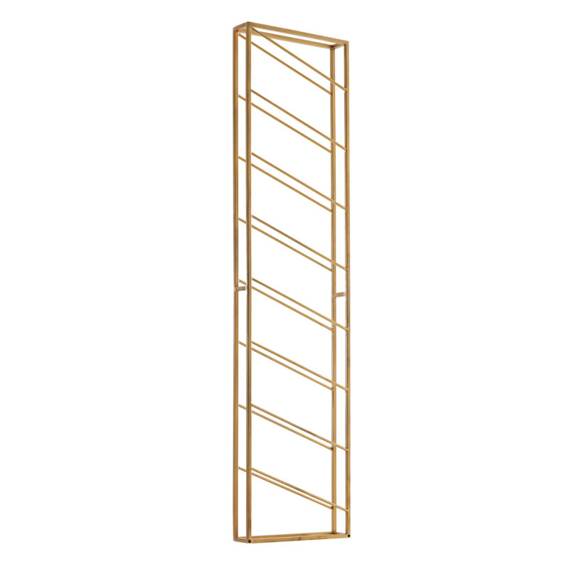 Bellmont 8 Bottle Wall Mounted Wine Bottle Rack, Golden