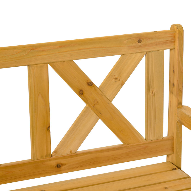 Banc de rangement en bois Kerveen, Jaune