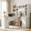 Bureau d'ordinateur en L 2 en 1 avec armoire de rangement, tiroirs, tablettes ouvertes et station de charge intégrée-1714406307