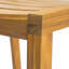 Ensemble de salle à manger d'extérieur en bois d'acacia 3 pièces, ensemble bistro rond, teck