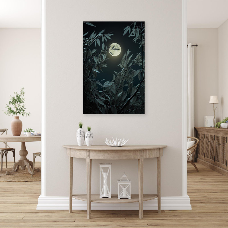 " Eucalyptus Branches Under The Mooonlight ", 36" H x 24" W x 1.25" D