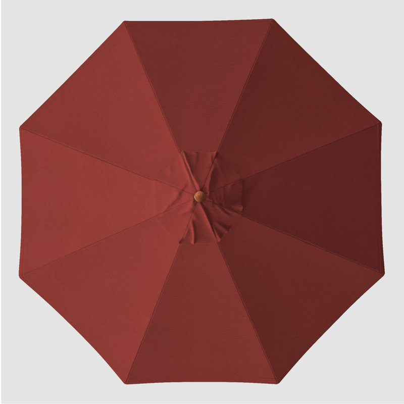 Parasol de patio en bois 11 pi, Rouge
