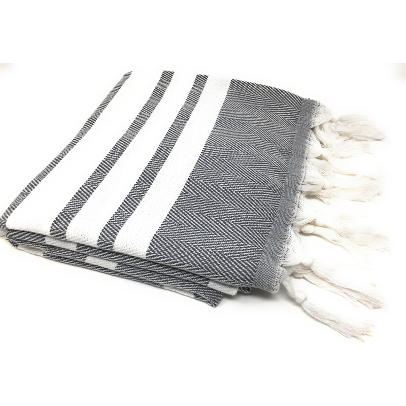 Cotton Ultra Light Beach Towel, Charcoal