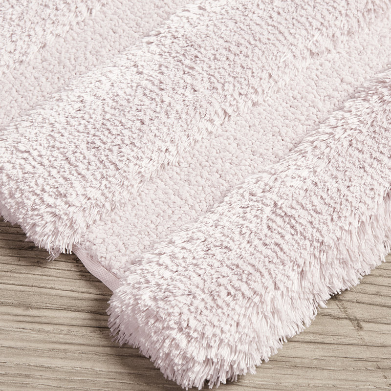 17X24" Blush Bath Rug, , Stripe, , Fade , Non-Skid Backing, Machine Wash 17X24", With , Washable