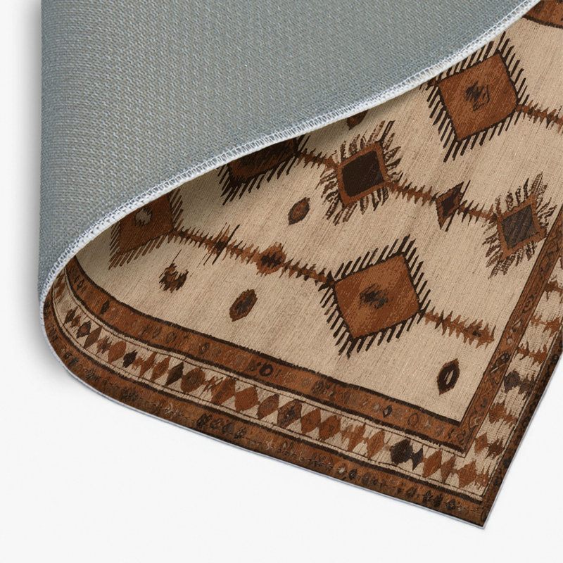 Tapis turc intérieur et extérieur brun, Rectangle 4pi x 6 pi
