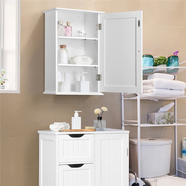 Almetter Freestanding Bathroom Cabinet with Drawers Lark Manor