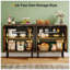 Armoire rustique, ensemble de 2 armoires de rangement, buffet classique