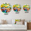 Art abstrait abstrait multicolore, texture I - horloge murale moderne-60280147