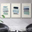 Seaside Color Study II - Ensemble de 3 cadres flottants sur toile-48522514-48522476