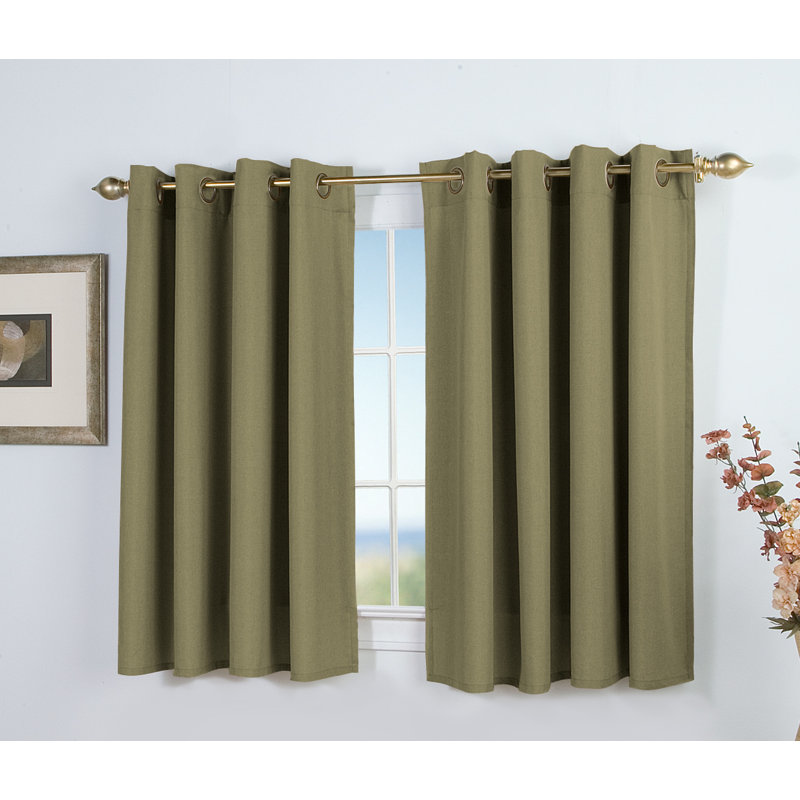 Room Darkening Curtain Single Panel, Spanish Moss, 56" W x 45" L