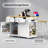 Large 48" Kitchen Island with Power Outlet, Drop Leaf, Storage Racks & Wheels, White-671108964