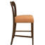 Tabourets de bar en noyer et autres couleurs, en bois d'hévéa massif naturel, dossier incurvé pour un confort optimal, tabourets de bar sans accoudoirs (lot de 2), structure légèrement ergonomique.