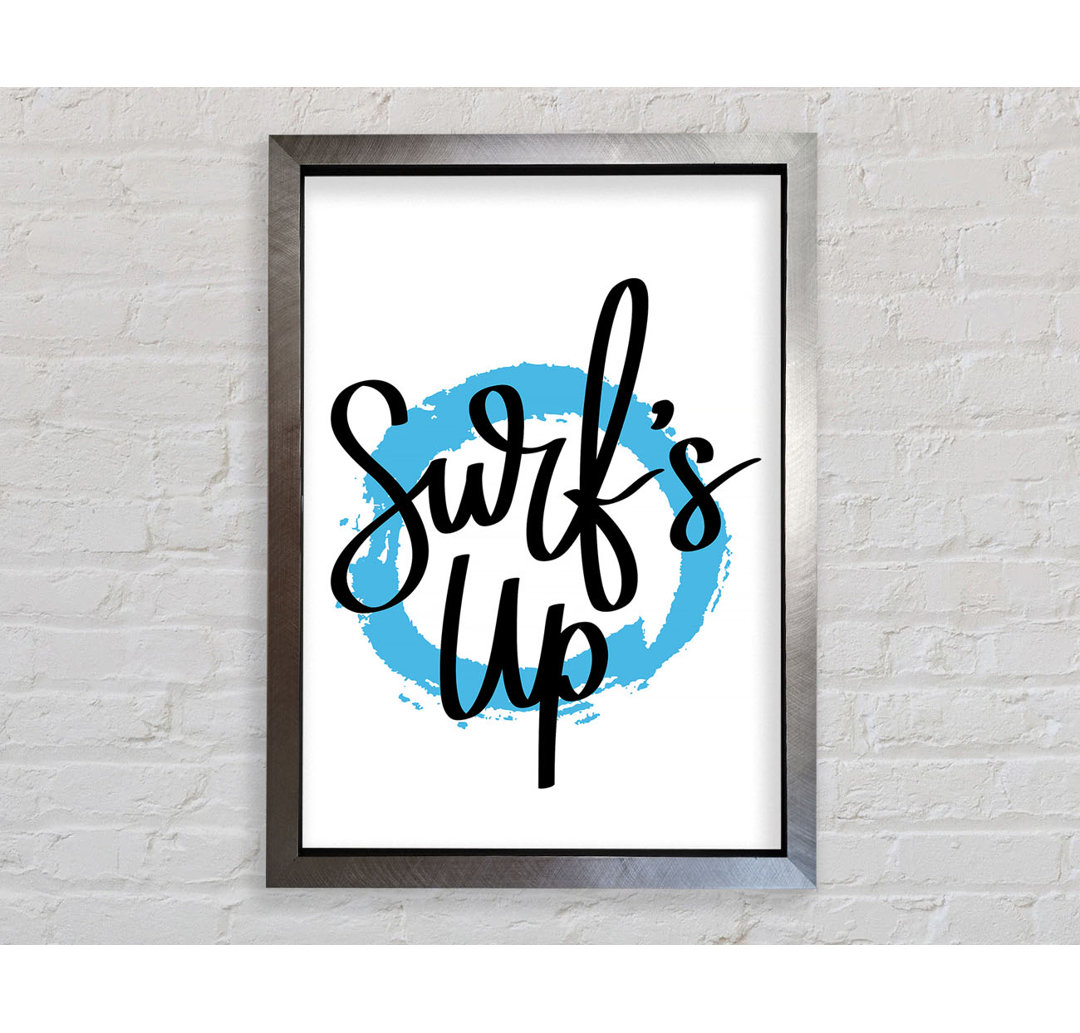 Surfs Up - Einzelne Bilderrahmen Typografie