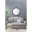Cadre de miroir antique rond 30 "x 30" sculpté à la main rose, miroir mural pour espace de vie, salle de bain, décoration murale pour hall d'entrée-619762480