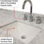 Meuble-lavabo blanc 30 po X P 22 po, comptoir en marbre, robinet, miroir simple 28 po 30 po x 22 po, marbre