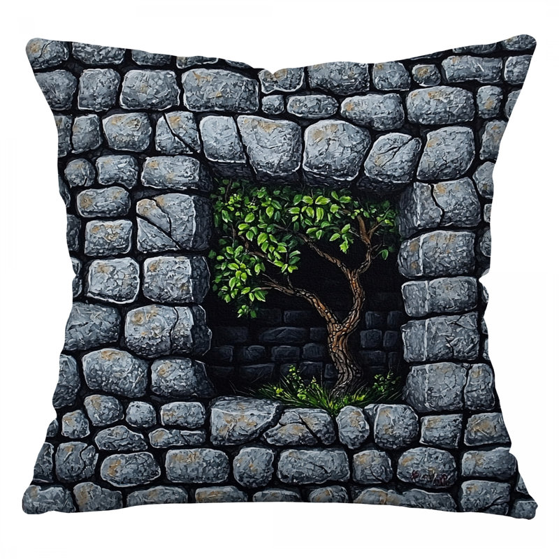 Coussin Tree, Carré 14 po