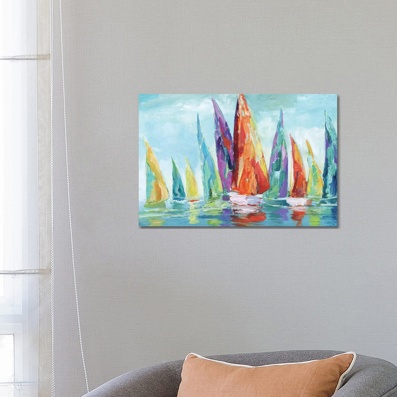 Fine Day Sailing I by Nan - Wrapped Canvas Painting, 66.04 cm H x 45.72 cm W x 3.175 cm D