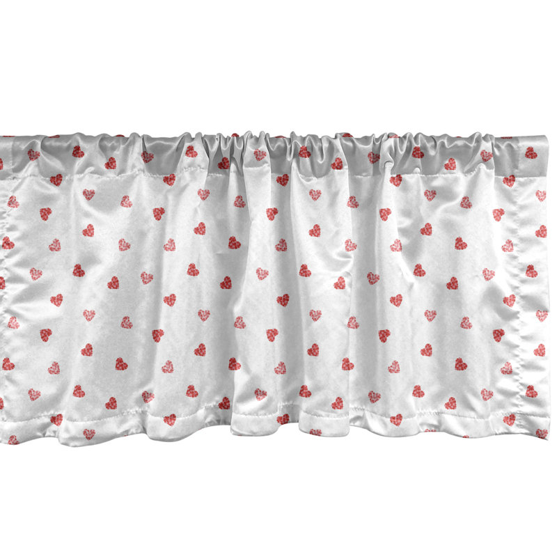 Cantonnière Ambesonne, paquet de 2, vermillon rose pâle, L 42 po x L 12 po