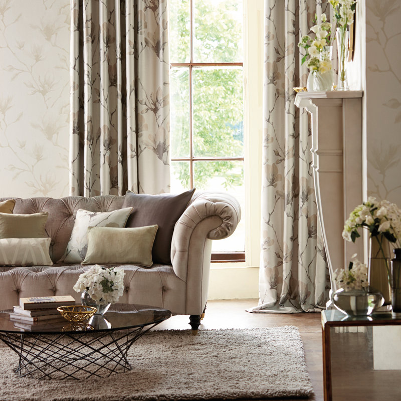 Lotus Fabric, Topaz/Ivory