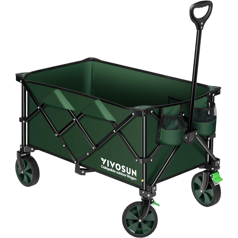 Outdoor Collapsible Folding Wagon, Vert